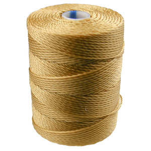 C-LON Bead Cord, Light Maize - 0.5mm, 92 Yard Spool - Barrel of Beads