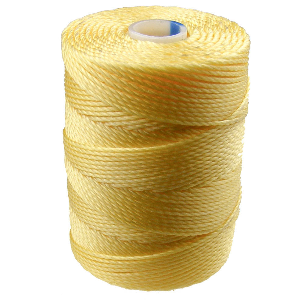 C-LON Bead Cord, Lemon - 0.5mm, 92 Yard Spool - Barrel of Beads