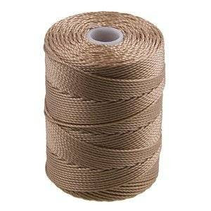 C-LON Bead Cord, Latte - 0.5mm, 92 Yard Spool - Barrel of Beads