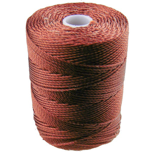 C-LON Bead Cord, Mahogany - 0.5mm, 92 Yard Spool - Barrel of Beads