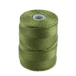 C-LON Bead Cord, Moss - 0.5mm, 92 Yard Spool - Barrel of Beads