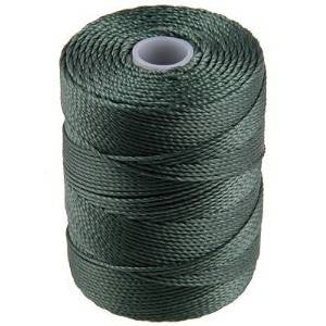 C-LON Bead Cord, Myrtle Green - 0.5mm, 92 Yard Spool - Barrel of Beads