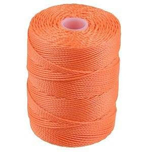 C-LON Bead Cord, Neon Orange - 0.5mm, 92 Yard Spool - Barrel of Beads