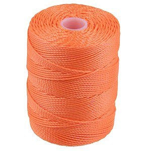 C-LON Bead Cord, Orange - 0.5mm, 92 Yard Spool - Barrel of Beads