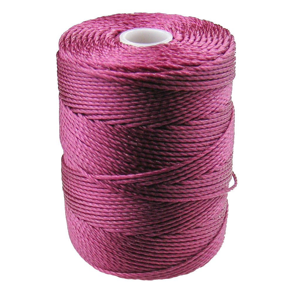 C-LON Bead Cord, Raspberry - 0.5mm, 92 Yard Spool - Barrel of Beads