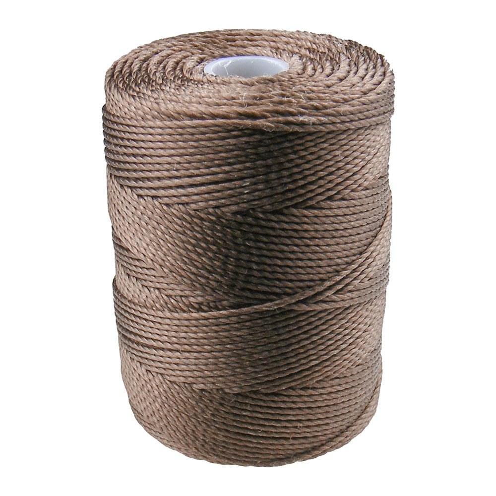 C-LON Bead Cord, Sepia - 0.5mm, 92 Yard Spool - Barrel of Beads