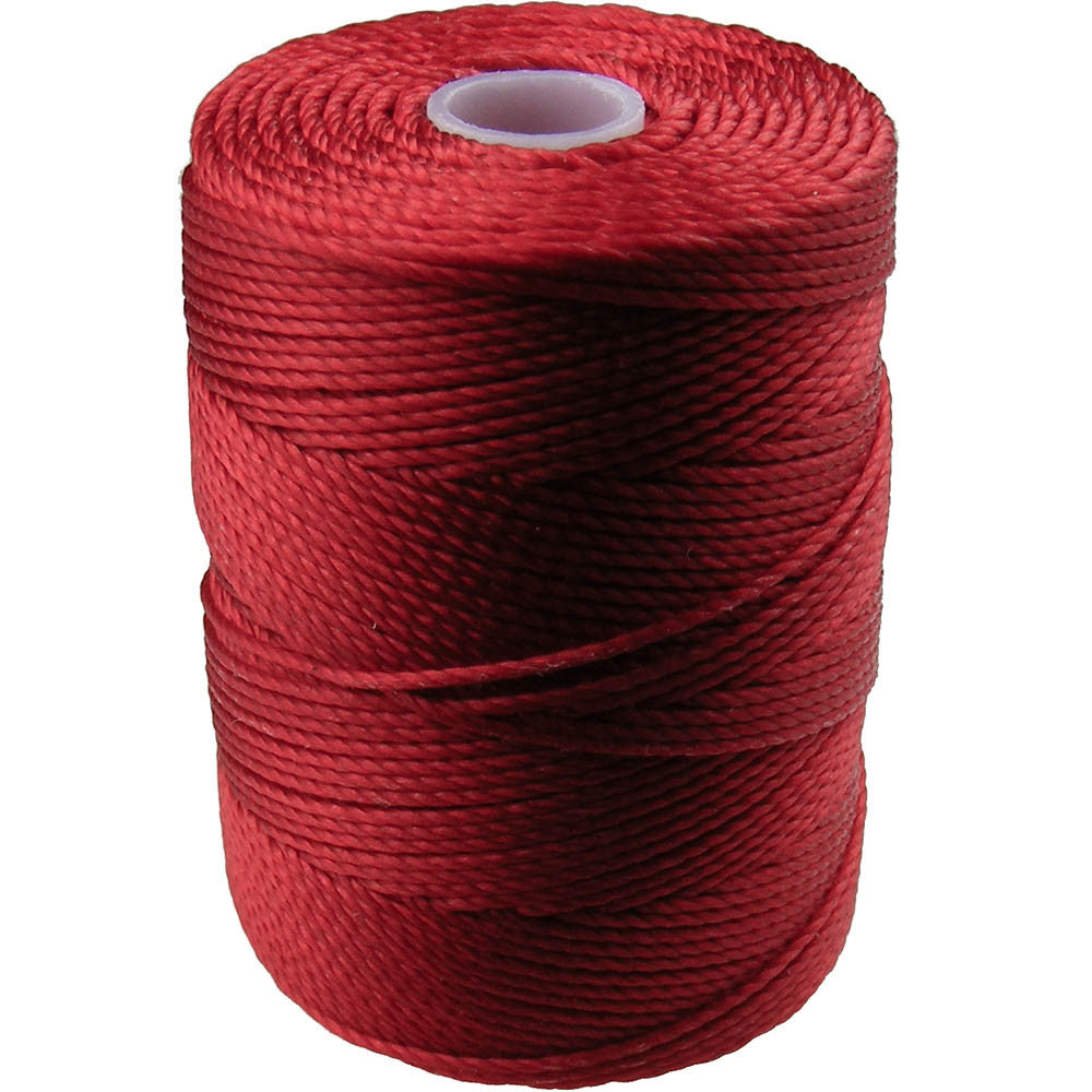 C-LON Bead Cord, Shanghai Red - 0.5mm, 92 Yard Spool - Barrel of Beads