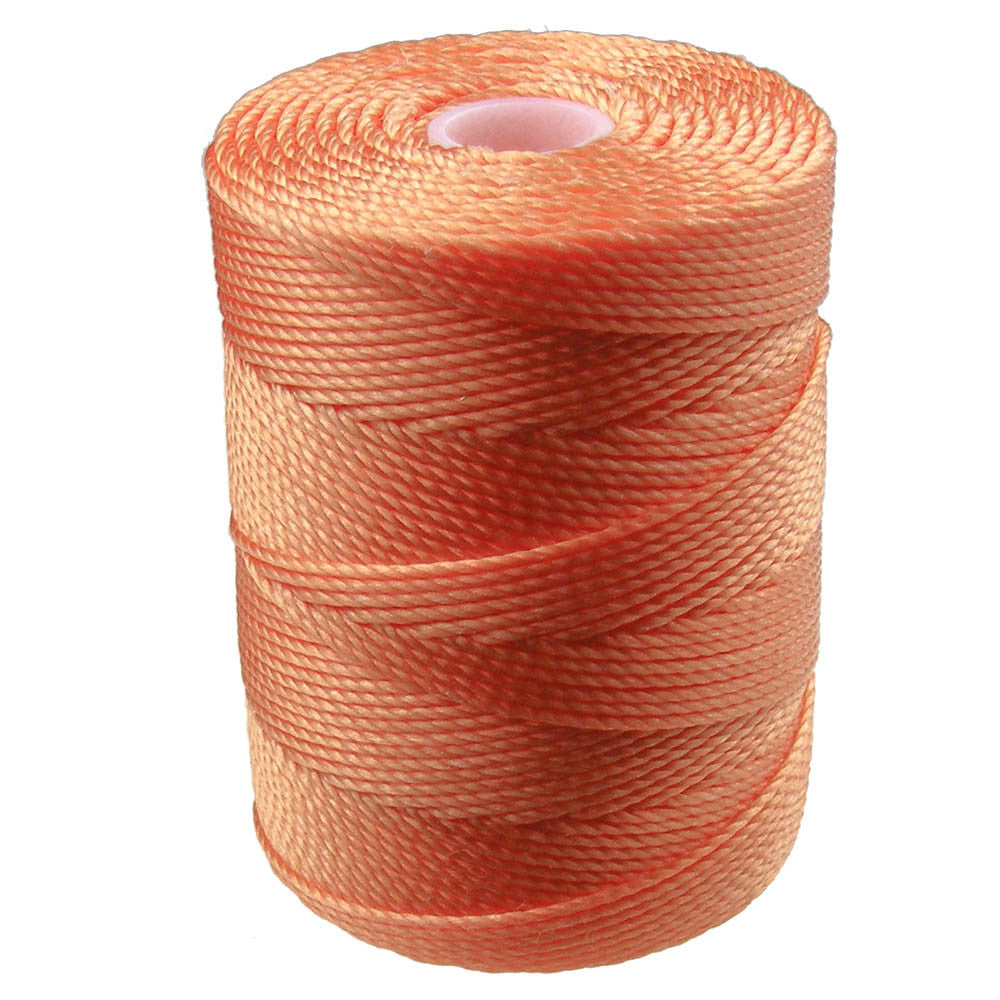 C-LON Bead Cord, Tangerine - 0.5mm, 92 Yard Spool - Barrel of Beads