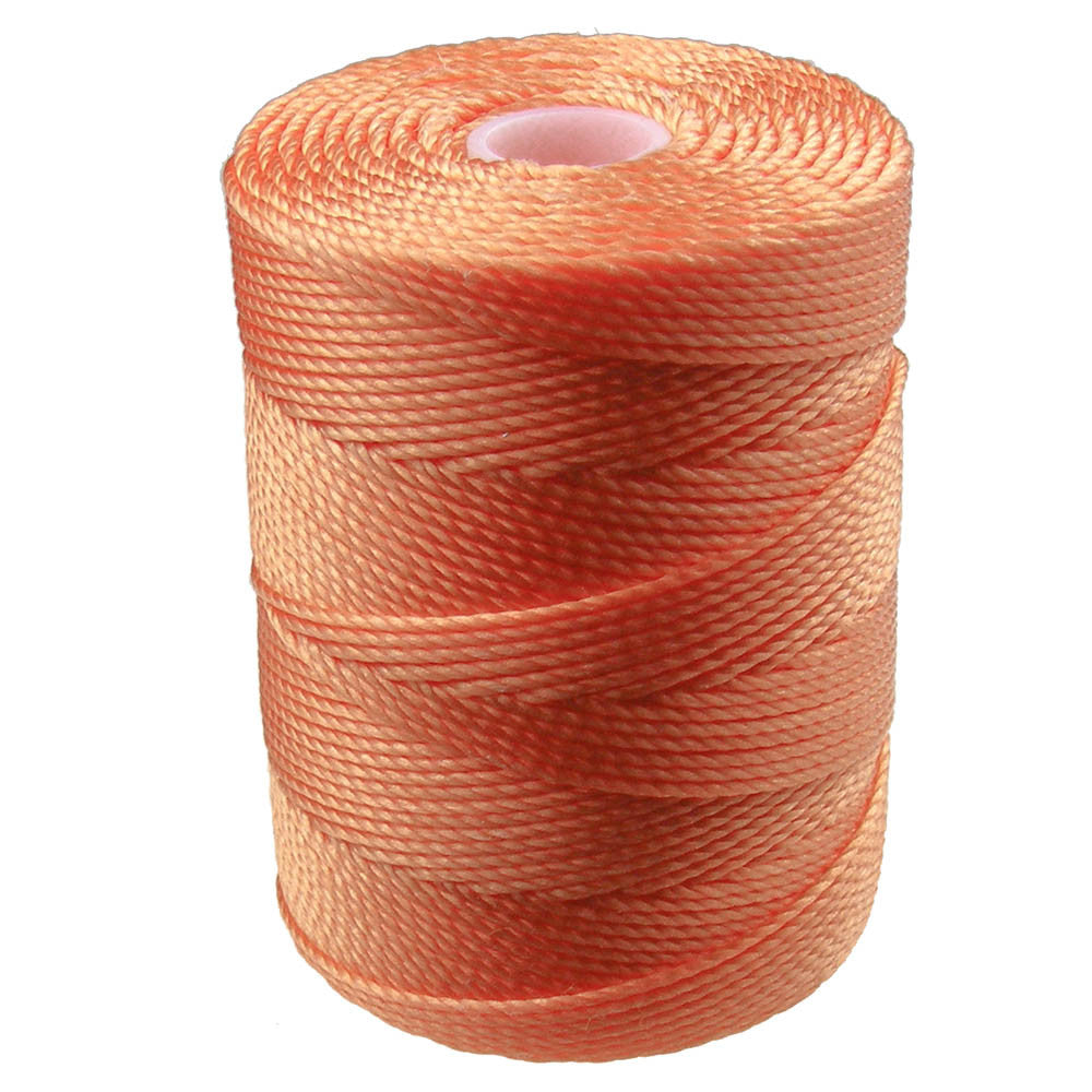 C-LON Bead Cord, Tangerine - 0.5mm, 92 Yard Spool - Barrel of Beads