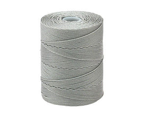 C-Lon Fine Weight Bead Cord, Argentum - 0.4mm, 136 Yard Spool - Barrel of Beads