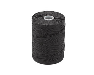 C-Lon Fine Weight Bead Cord, Charcoal - 0.4mm, 136 Yard Spool - Barrel of Beads