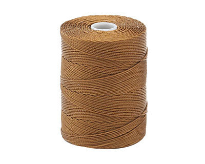 C-Lon Fine Weight Bead Cord, Chestnut - 0.4mm, 136 Yard Spool - Barrel of Beads