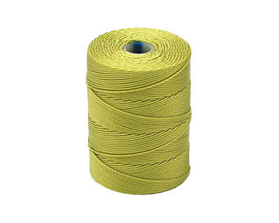 C-Lon Fine Weight Bead Cord, Chartreuse - 0.4mm, 136 Yard Spool - Barrel of Beads