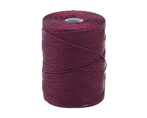 C-Lon Fine Weight Bead Cord, Eggplant - 0.4mm, 136 Yard Spool - Barrel of Beads