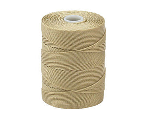 C-Lon Fine Weight Bead Cord, Flax - 0.4mm, 136 Yard Spool - Barrel of Beads