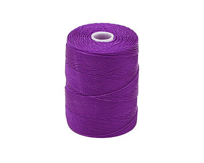 C-Lon Fine Weight Bead Cord, Grape - 0.4mm, 136 Yard Spool - Barrel of Beads