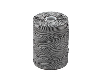 C-Lon Fine Weight Bead Cord, Gray - 0.4mm, 136 Yard Spool - Barrel of Beads