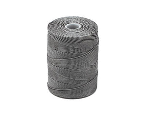 C-Lon Fine Weight Bead Cord, Gray - 0.4mm, 136 Yard Spool - Barrel of Beads