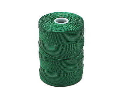 C-Lon Fine Weight Bead Cord, Green - 0.4mm, 136 Yard Spool - Barrel of Beads