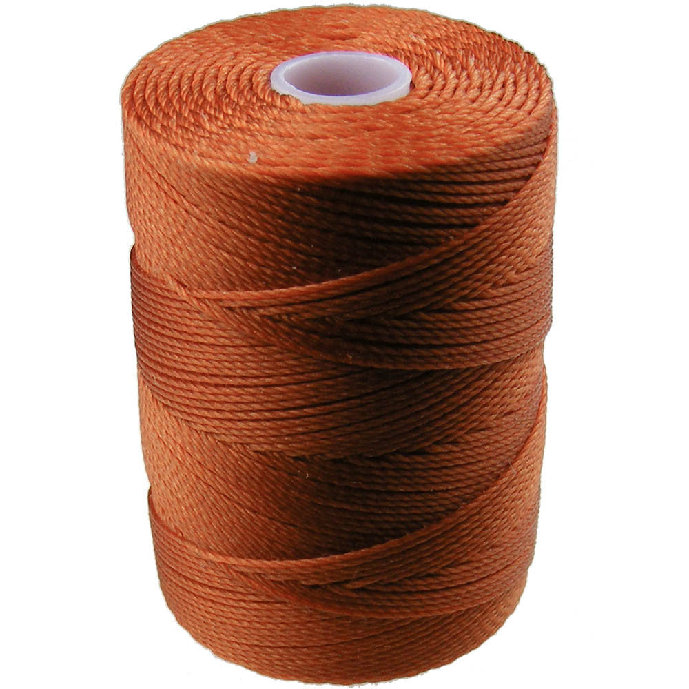C-Lon Fine Weight Bead Cord, Light Copper - 0.4mm, 136 Yard Spool - Barrel of Beads