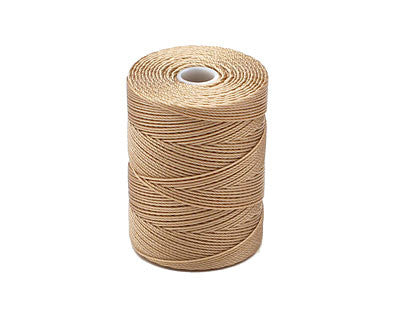 C-Lon Fine Weight Bead Cord, Latte - 0.4mm, 136 Yard Spool - Barrel of Beads