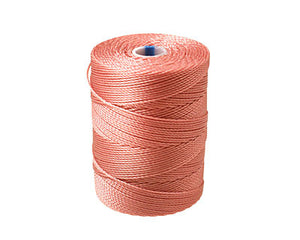 C-Lon Fine Weight Bead Cord, Rose - 0.4mm, 136 Yard Spool - Barrel of Beads