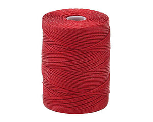 C-Lon Fine Weight Bead Cord, Red - 0.4mm, 136 Yard Spool - Barrel of Beads