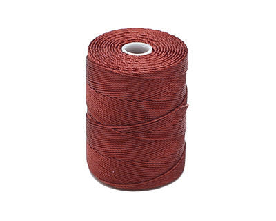 C-Lon Fine Weight Bead Cord, Sienna - 0.4mm, 136 Yard Spool - Barrel of Beads