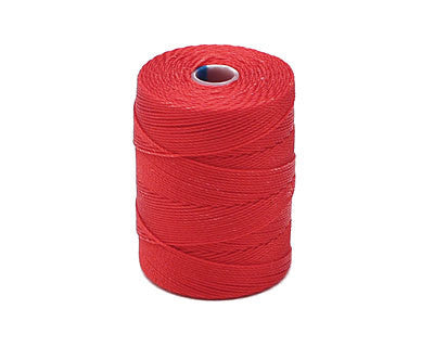 C-Lon Fine Weight Bead Cord, Shanghai Red - 0.4mm, 136 Yard Spool - Barrel of Beads