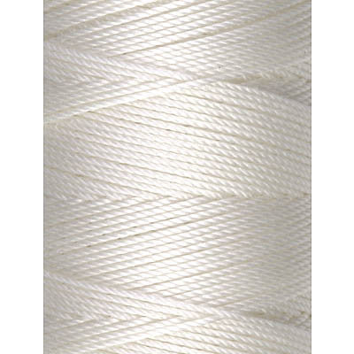 C-Lon Fine Weight Bead Cord, White - 0.4mm, 136 Yard Spool - Barrel of Beads