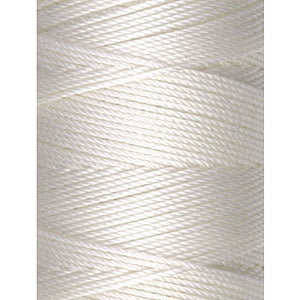 C-Lon Fine Weight Bead Cord, White - 0.4mm, 136 Yard Spool - Barrel of Beads