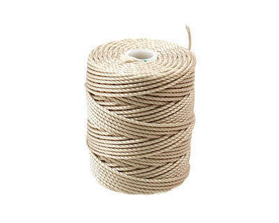 C-Lon Tex 400 Heavy Weight Bead Cord, Beige - 1.0mm, 36 Yard Spool - Barrel of Beads