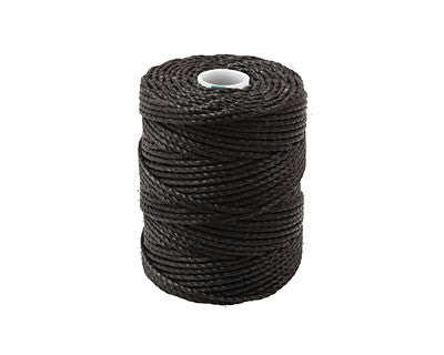 C-Lon Tex 400 Heavy Weight Bead Cord, Black - 1.0mm, 36 Yard Spool - Barrel of Beads