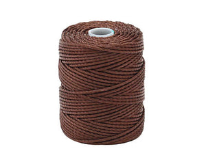 C-Lon Tex 400 Heavy Weight Bead Cord, Brown - 1.0mm, 36 Yard Spool - Barrel of Beads