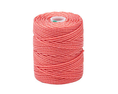 C-Lon Tex 400 Heavy Weight Bead Cord, Chinese Coral - 1.0mm, 36 Yard Spool - Barrel of Beads