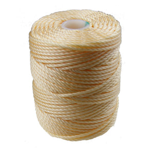 C-Lon Tex 400 Heavy Weight Bead Cord, Cream - 1.0mm, 36 Yard Spool - Barrel of Beads