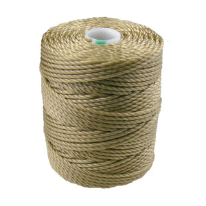 C-Lon Tex 400 Heavy Weight Bead Cord, Flax - 1.0mm, 36 Yard Spool - Barrel of Beads