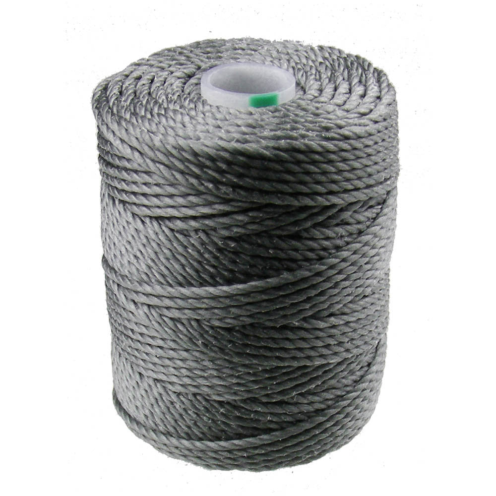 C-Lon Tex 400 Heavy Weight Bead Cord, Gunmetal - 1.0mm, 36 Yard Spool - Barrel of Beads