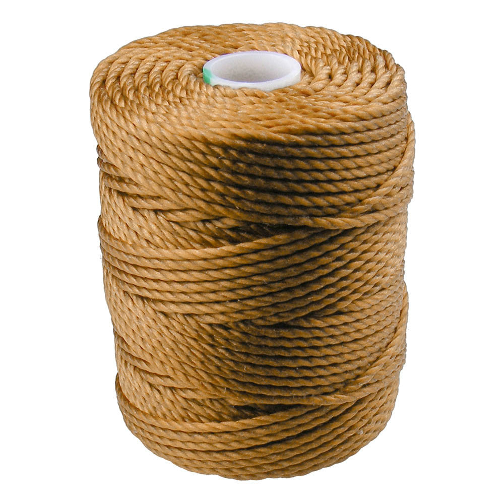 C-Lon Tex 400 Heavy Weight Bead Cord, Gold - 1.0mm, 36 Yard Spool - Barrel of Beads