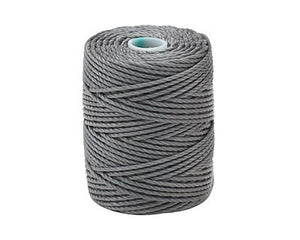 C-Lon Tex 400 Heavy Weight Bead Cord, Gray - 1.0mm, 36 Yard Spool - Barrel of Beads