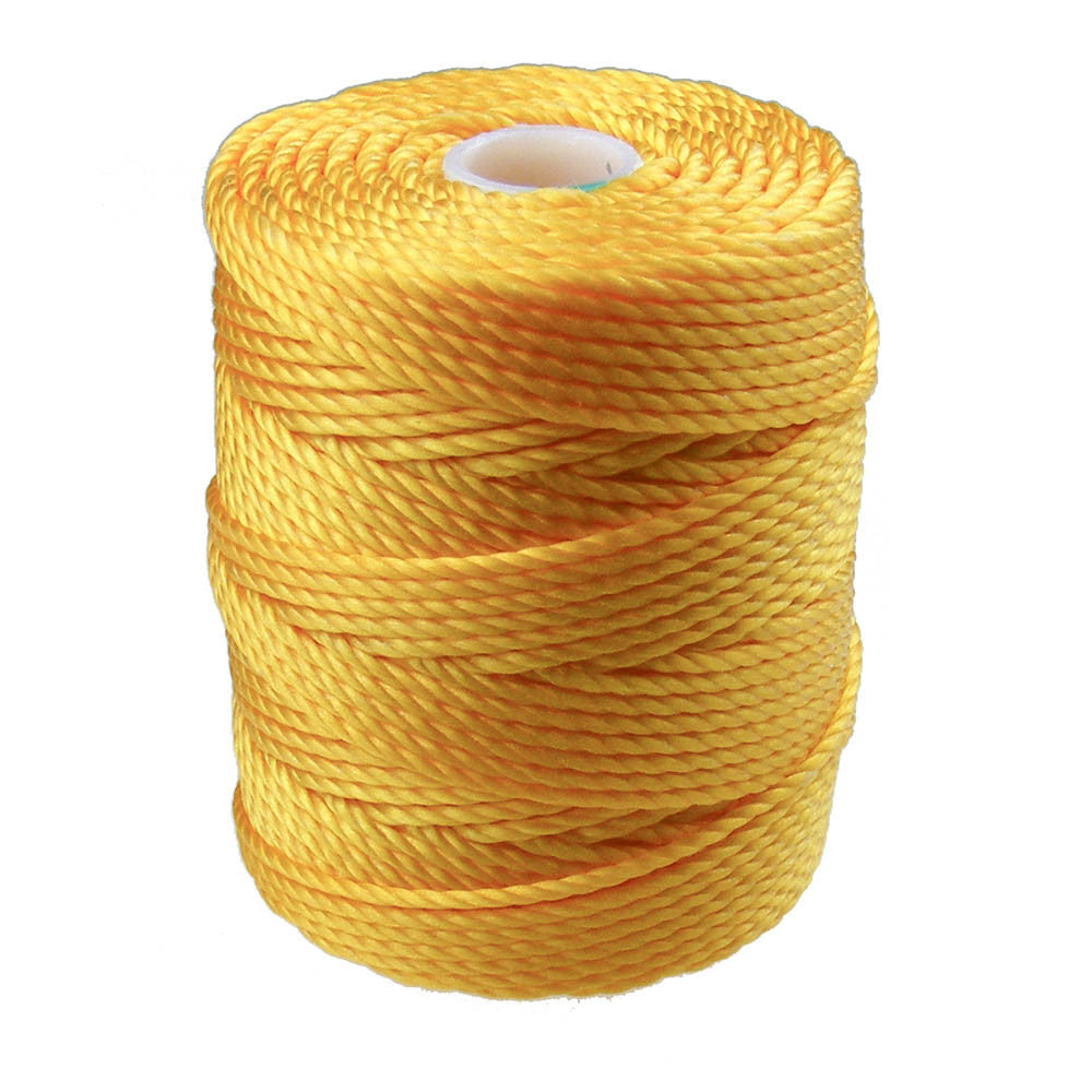 C-Lon Tex 400 Heavy Weight Bead Cord, Golden Yellow - 1.0mm, 36 Yard Spool - Barrel of Beads