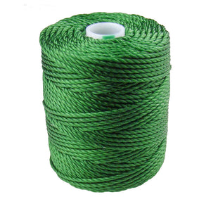 C-Lon Tex 400 Heavy Weight Bead Cord, Green - 1.0mm, 36 Yard Spool - Barrel of Beads