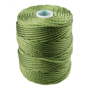 C-Lon Tex 400 Heavy Weight Bead Cord, Moss - 1.0mm, 36 Yard Spool - Barrel of Beads