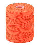 C-Lon Tex 400 Heavy Weight Bead Cord, Neon Orange - 1.0mm, 36 Yard Spool - Barrel of Beads