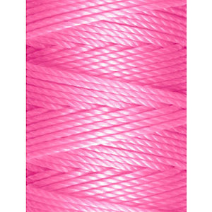 C-Lon Tex 400 Heavy Weight Bead Cord, Neon Pink - 1.0mm, 36 Yard Spool - Barrel of Beads