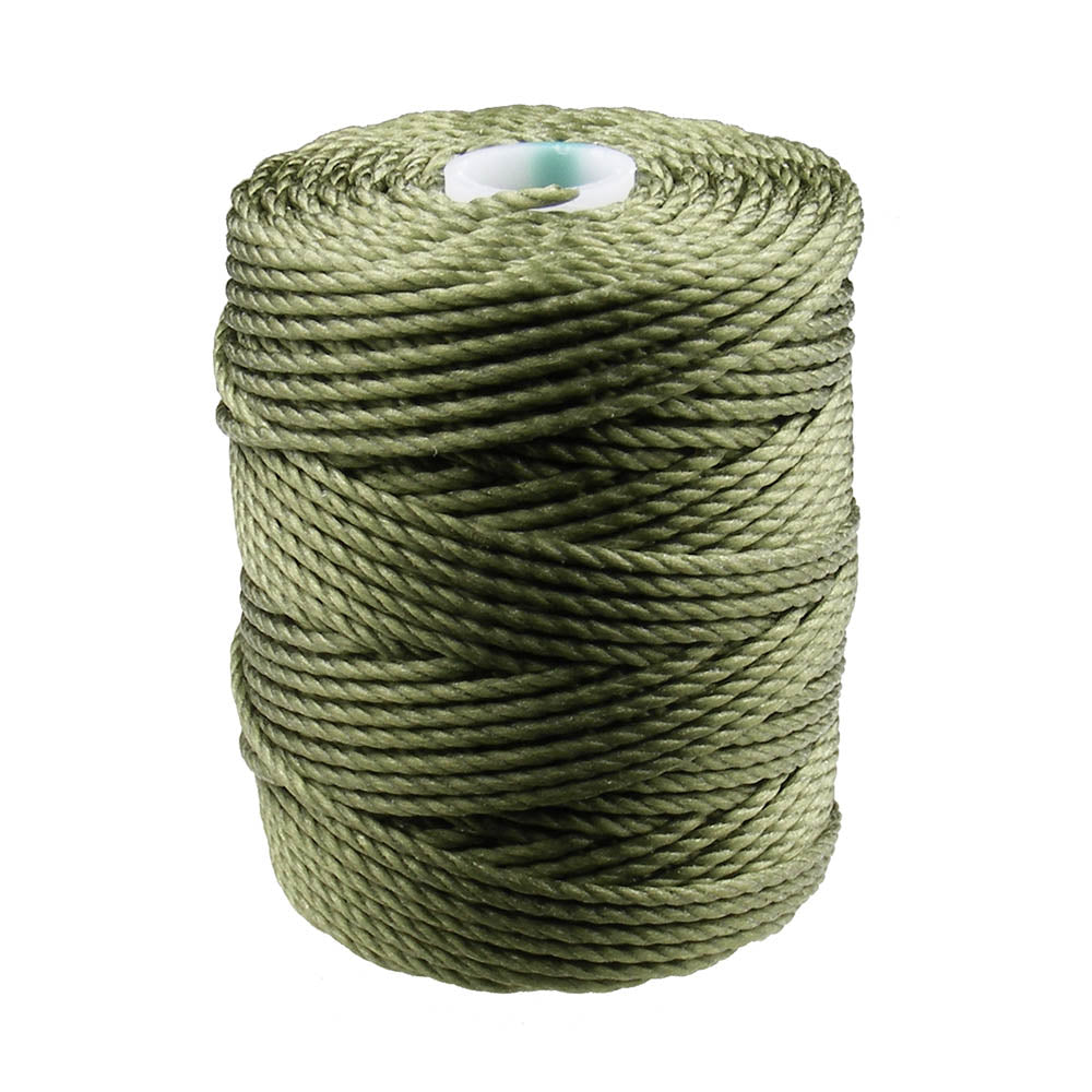 C-Lon Tex 400 Heavy Weight Bead Cord, Olivine - 1.0mm, 36 Yard Spool