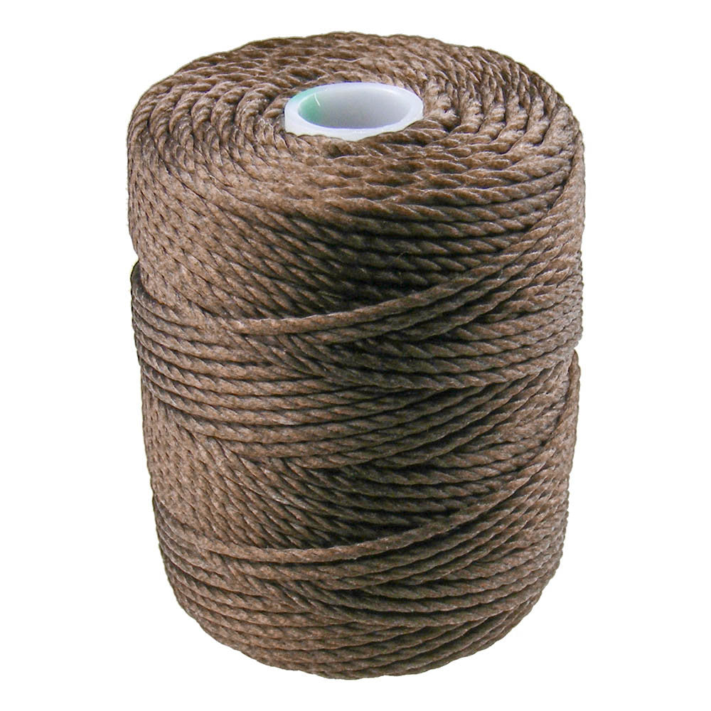 C-Lon Tex 400 Heavy Weight Bead Cord, Sepia - 1.0mm, 36 Yard Spool - Barrel of Beads