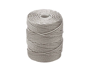 C-Lon Tex 400 Heavy Weight Bead Cord, Silver - 1.0mm, 36 Yard Spool - Barrel of Beads