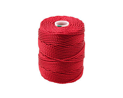 C-Lon Tex 400 Heavy Weight Bead Cord, Shanghai Red - 1.0mm, 36 Yard Spool - Barrel of Beads