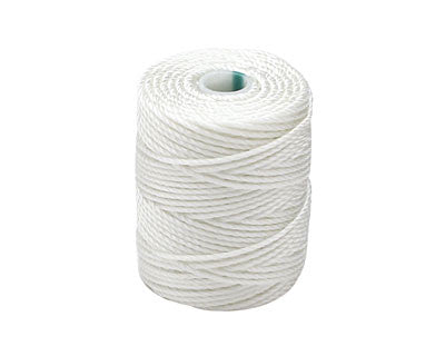 C-Lon Tex 400 Heavy Weight Bead Cord, White - 1.0mm, 36 Yard Spool - Barrel of Beads